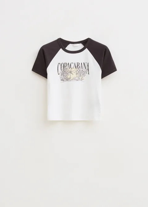 T-shirt met colorblock antraciet (ANTRA)