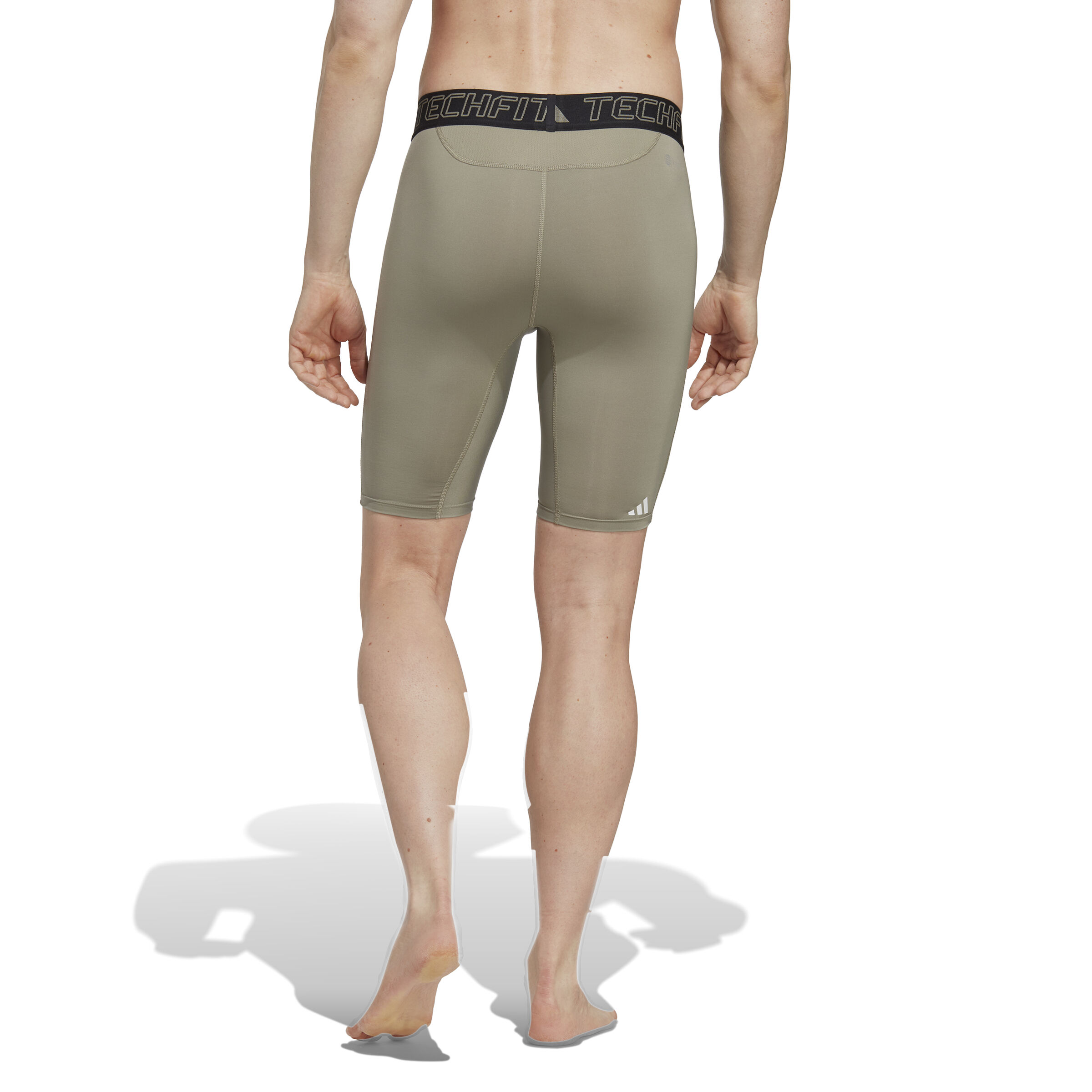 adidas Techfit Training Short Collant Tight Hommes - Vert Olive , Noir