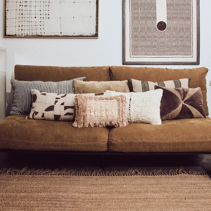 HKliving - Samt-Kissen, 40 x 60 cm, army green