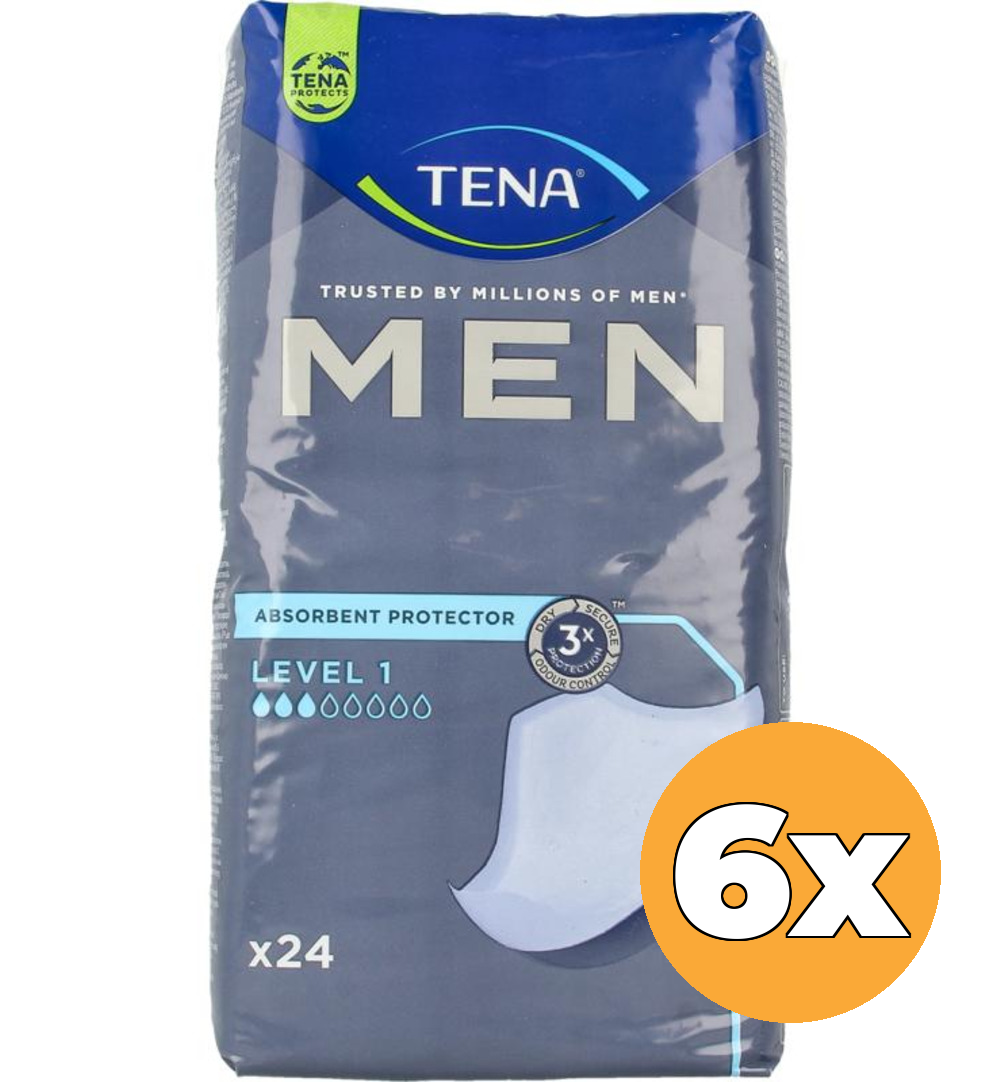6x Tena Men Level 1 (24 stuks)