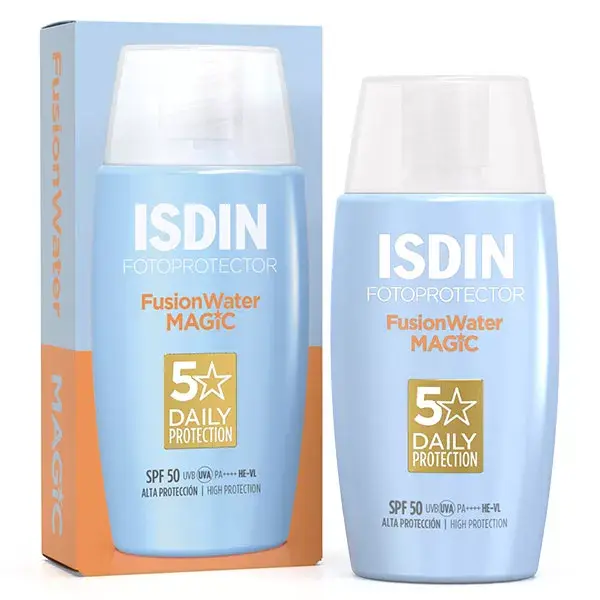 Protetor solar facial ultraleve Isdin Fotoprotector Fusion Water Magic FPS 50 50ml