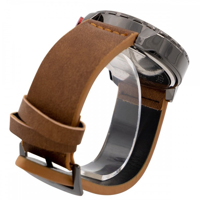 Coffret montre Homme M. JOHN bracelet Cuir Marron