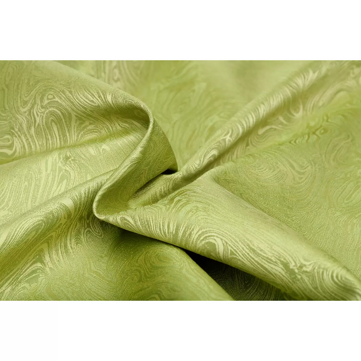 Nachtvorhang Jacquard Moiré grün