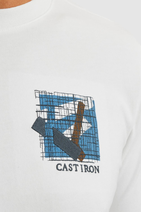 Cast Iron witte heren t-shirt