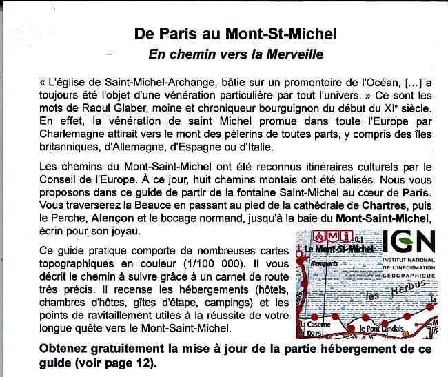 EDITION LEPERE - DE PARIS AU MONT SAINT MICHEL