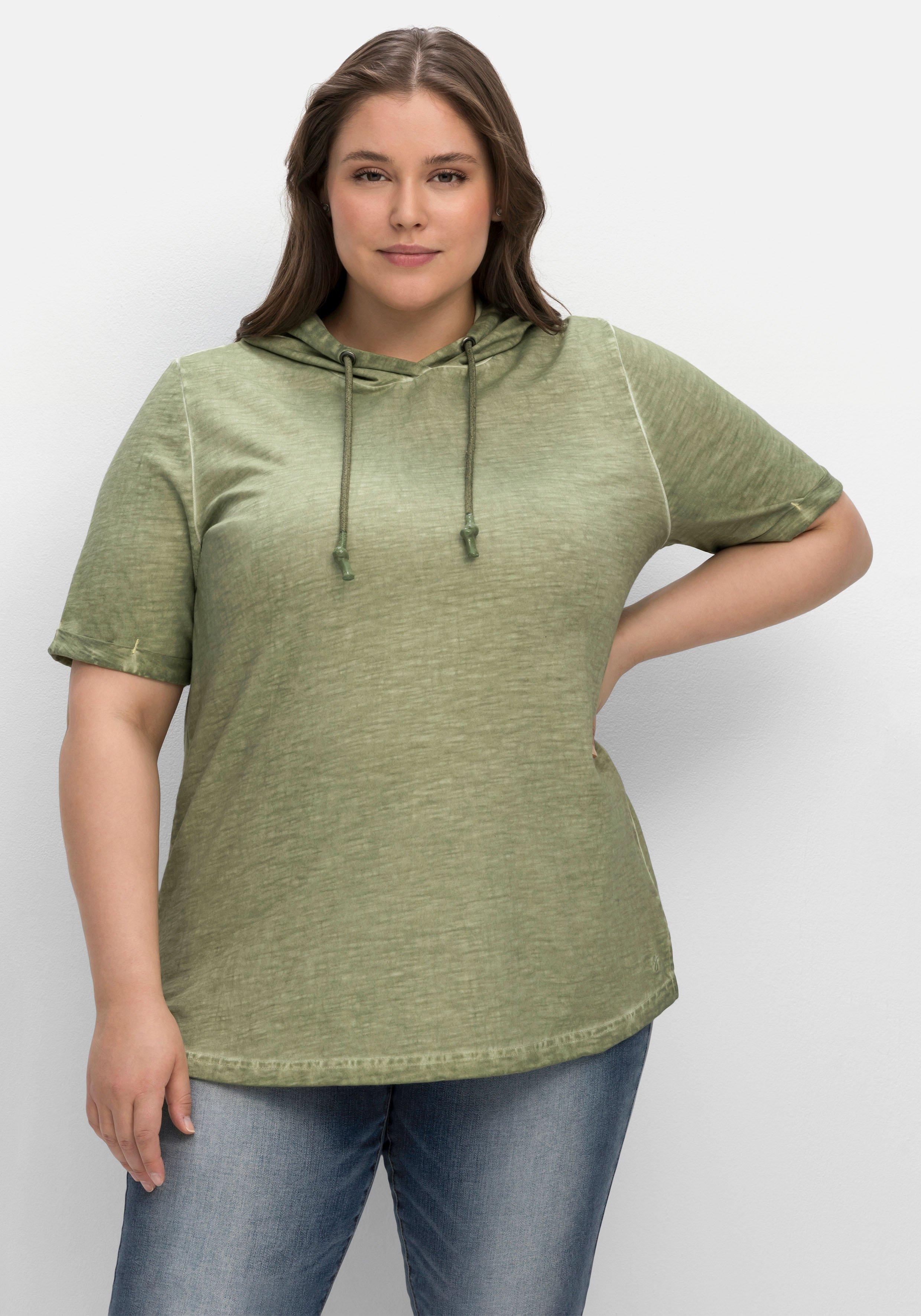 Kapuzenshirt im Used-Look, aus Flammgarn