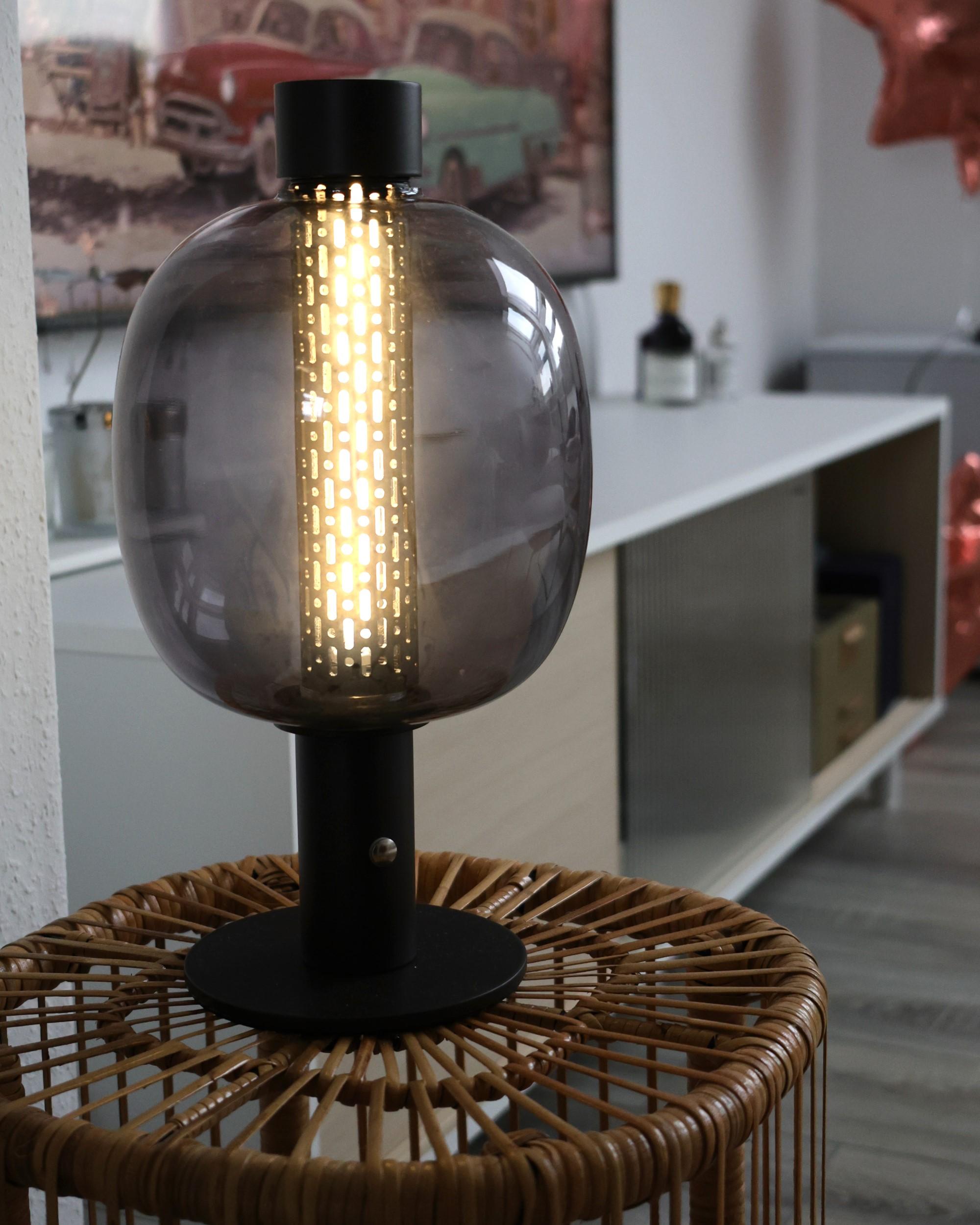 LED draadloze tafellamp PULANGI met dimmer Metaal Zwart
