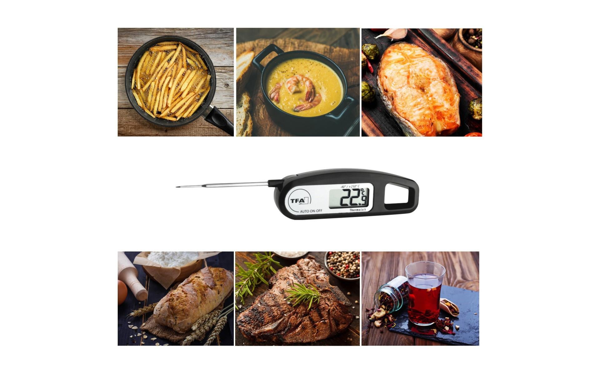 Einstichthermometer THERMO JACK, SchwarzDigitales Einstichthermometer