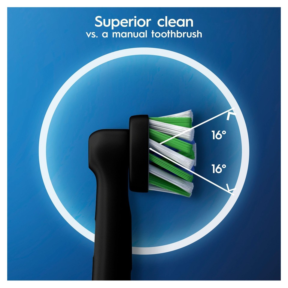 Oral-B - CrossAction Sorte Udskiftningshoveder 8 Stk