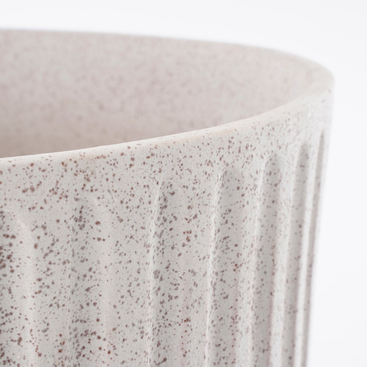 Mica decorations pot de fleur dante - 24x24x22 cm - terre cuite - blanc