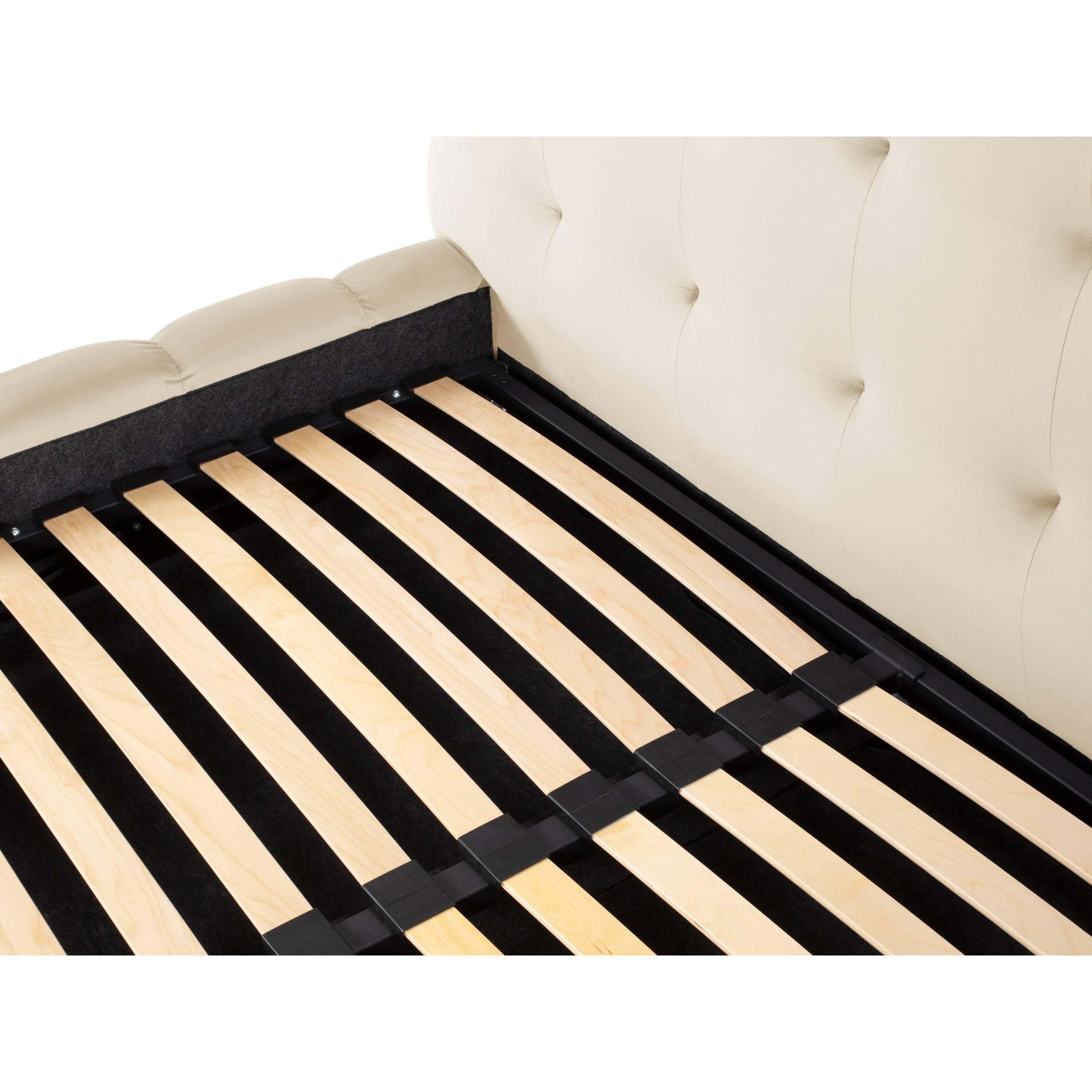 Cosmopolitan Design Bali Bedframe met Opbergruimte - 200 x 200 cm - CrÃ¨me