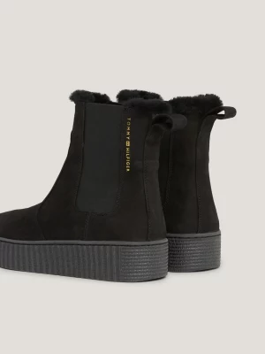 Botas Chelsea Essenciais de Couro com Forro Quente