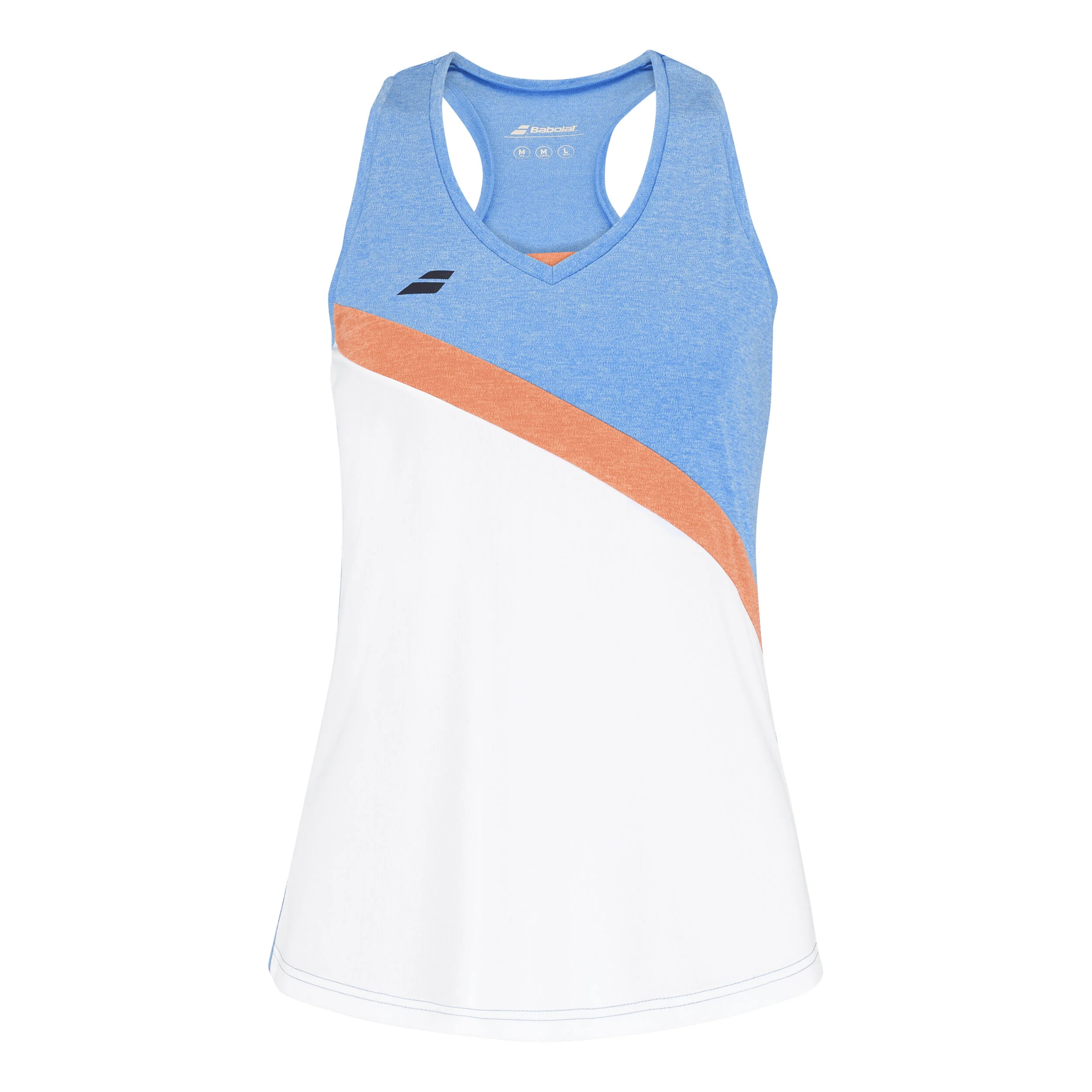 Babolat Play Débardeur Tank Top Femmes - Blanc , Bleu Clair