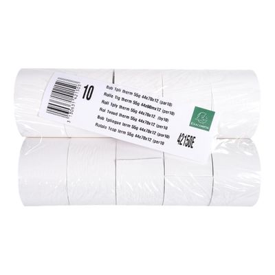 Exacompta - 10 Bobines thermiques - rouleaux caisses - 44 x 70 x 12 mm - sans Bisphénol A