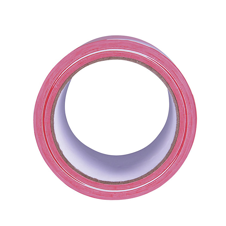 Ruban de chantier Diall rouge & blanc 50 mm x 100 m