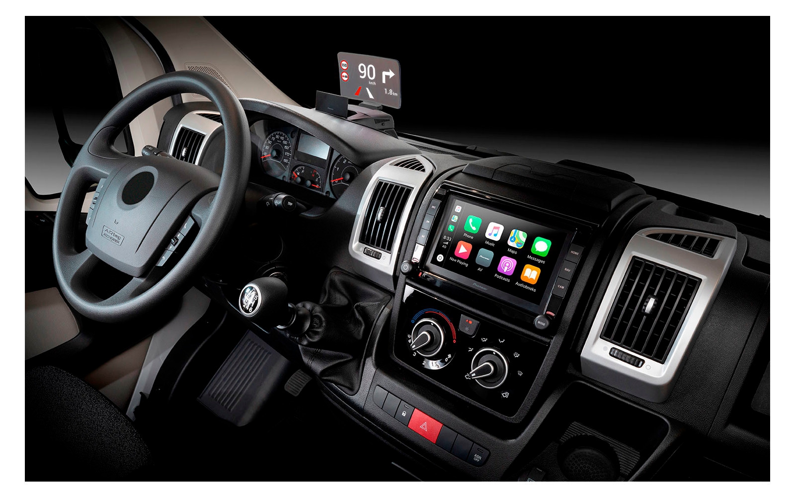 Pioneer Headup-Display Erweiterung für Fiat Ducato 8