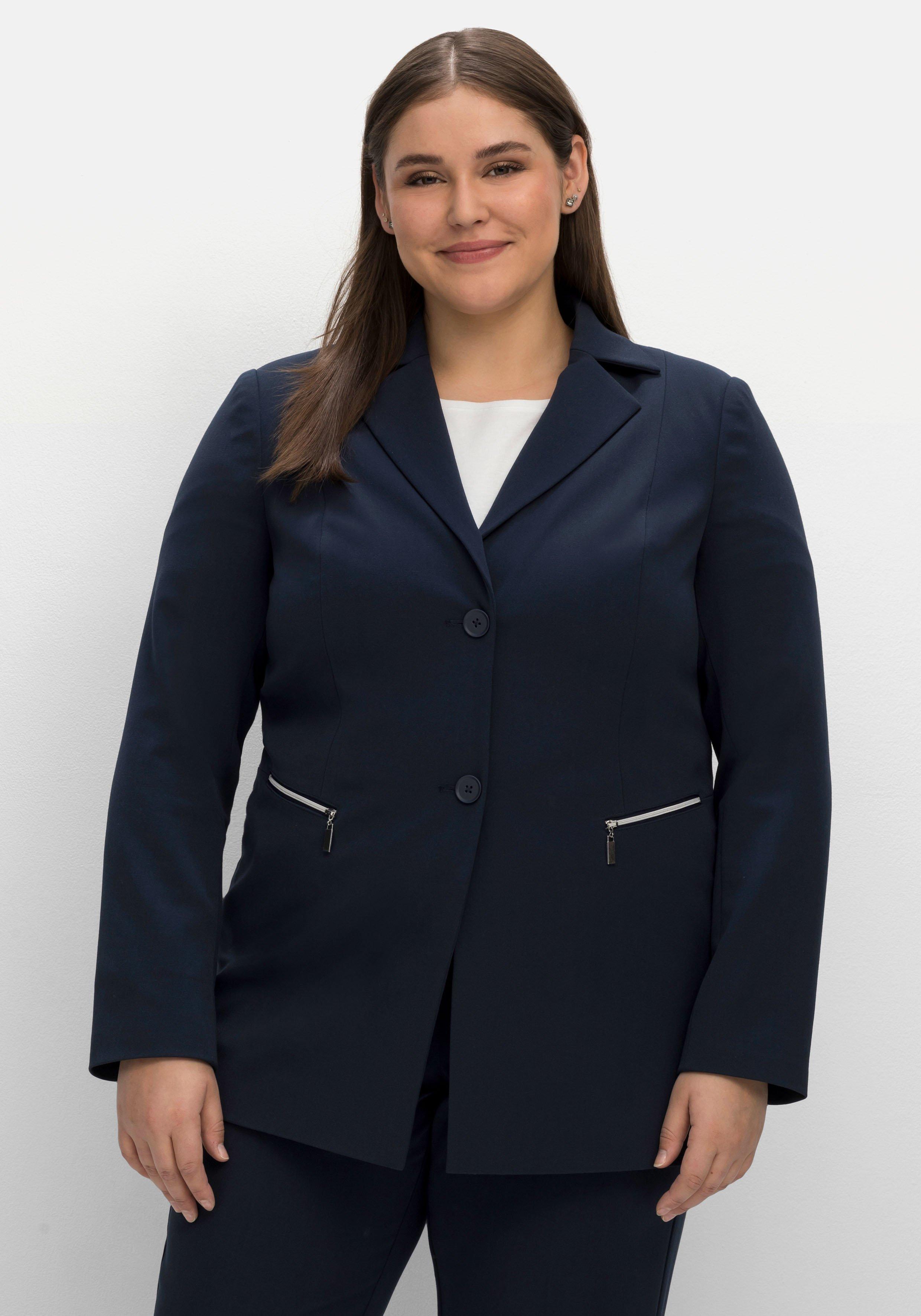 Blazer mit Reißverschluss-Taschen