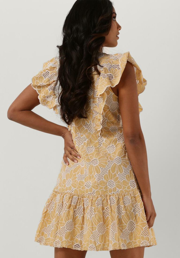 Y.A.S. gele y.a.s. mini jurk yascurima ss dress