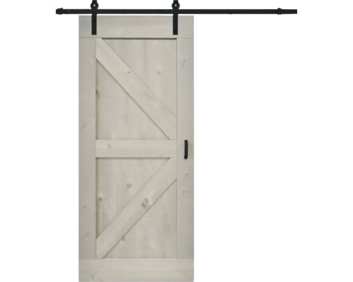 Pertura schuifdeur complete set Yorick Wales Vintage grijs 950x2150 mm incl. looprail met rol, krukset