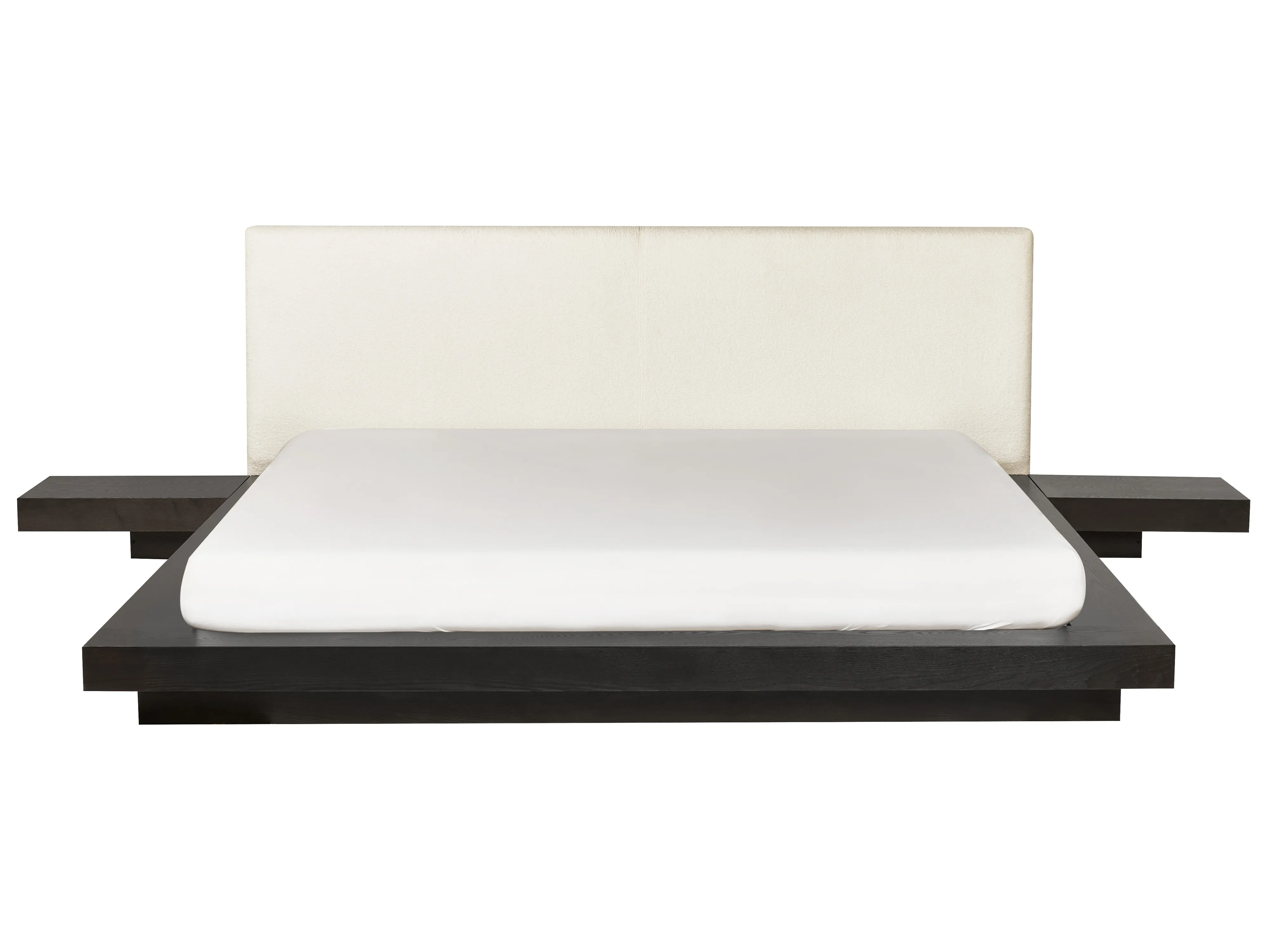 Waterbed Bouclé ZEN 180 x 200 cm Donker essenhout