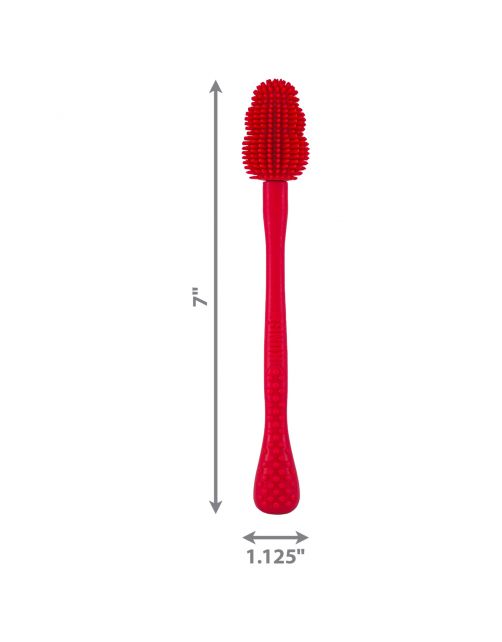 Kong Brush - Schoonmaakborstel - Hondenspeelgoed - 18 cm Rood