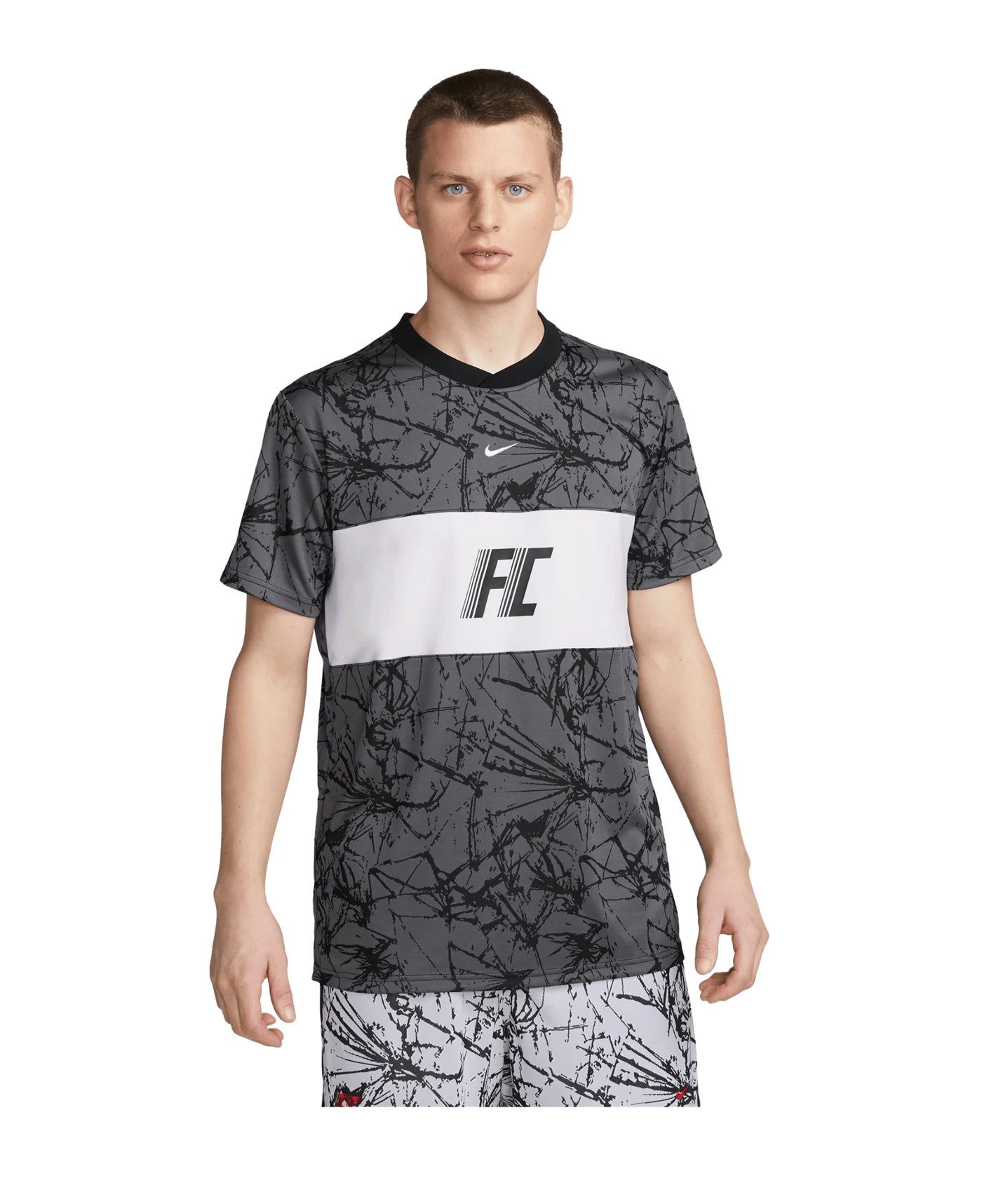 Nike F.C. Trikot Weiss Grau F068