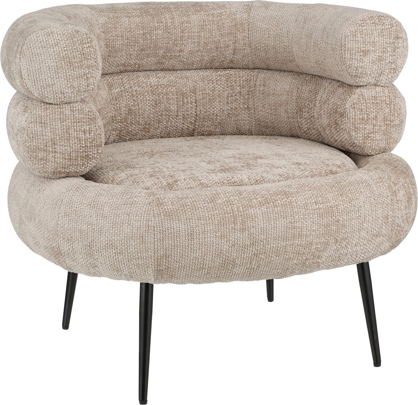 Mica Decorations fauteuil grijs rond