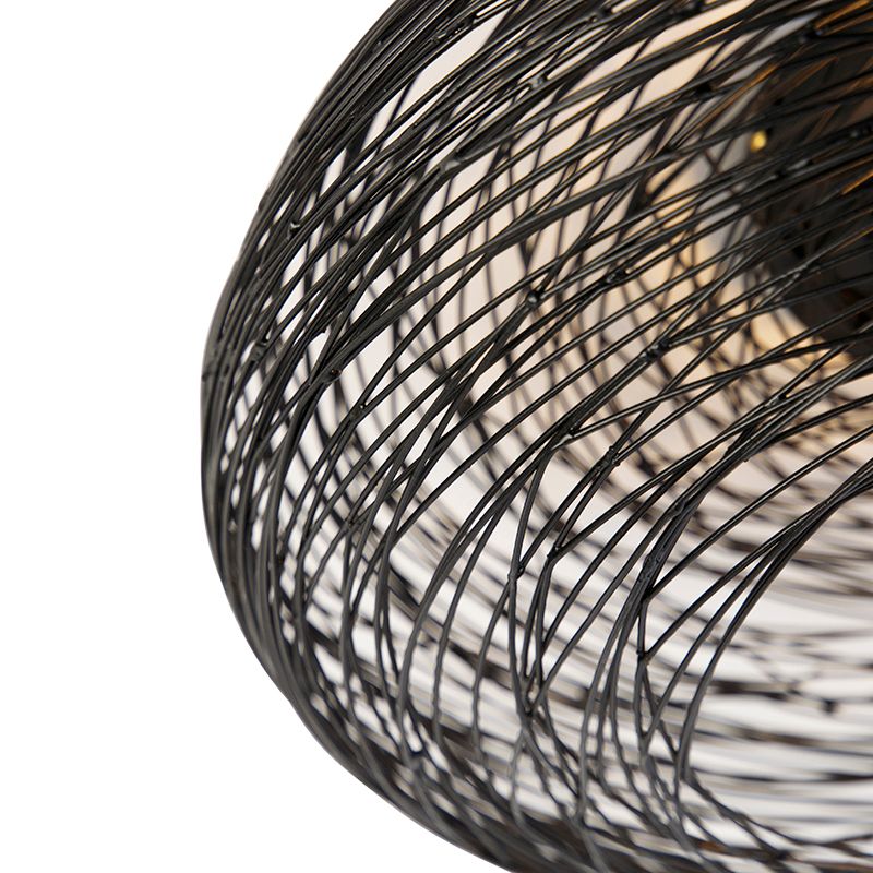 Design plafondlamp zwart ovaal - Sarella