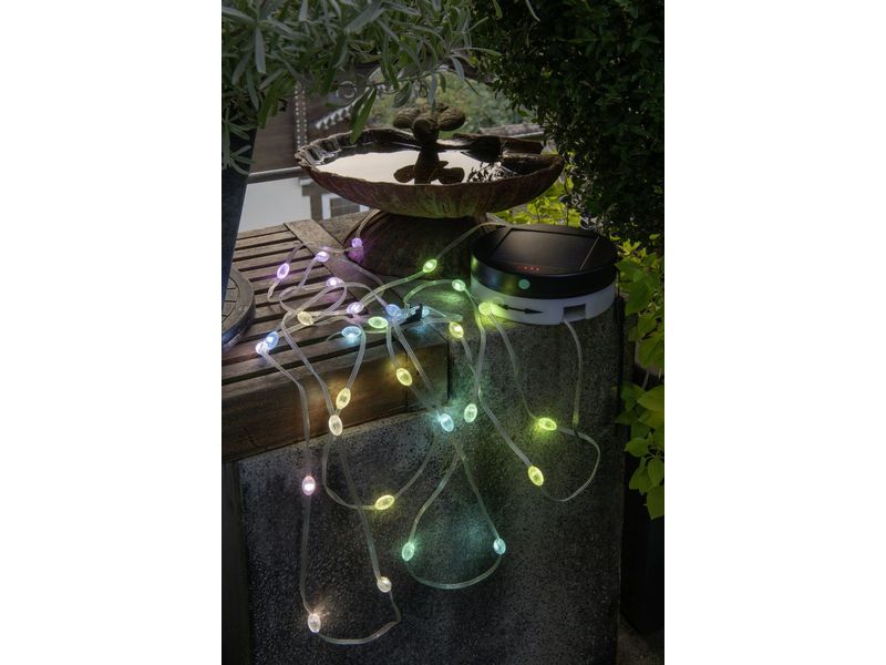 STT Lichterkette Solar Motion Light Multi 500 cm, Grün Solarleuchte für den Aussenbereich