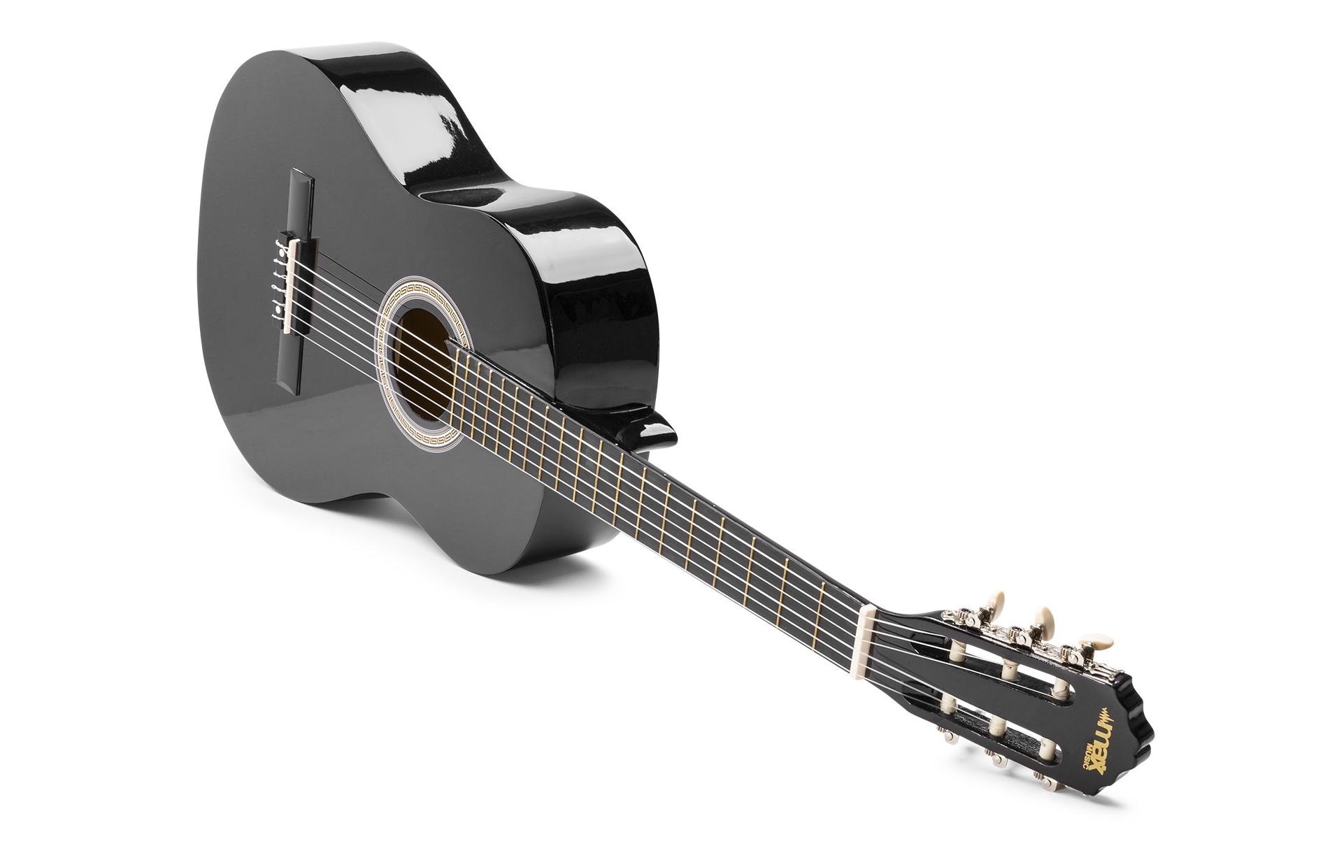 Akustikgitarre SoloArt Set SchwarzKlassische Gitarre mit Zubehör