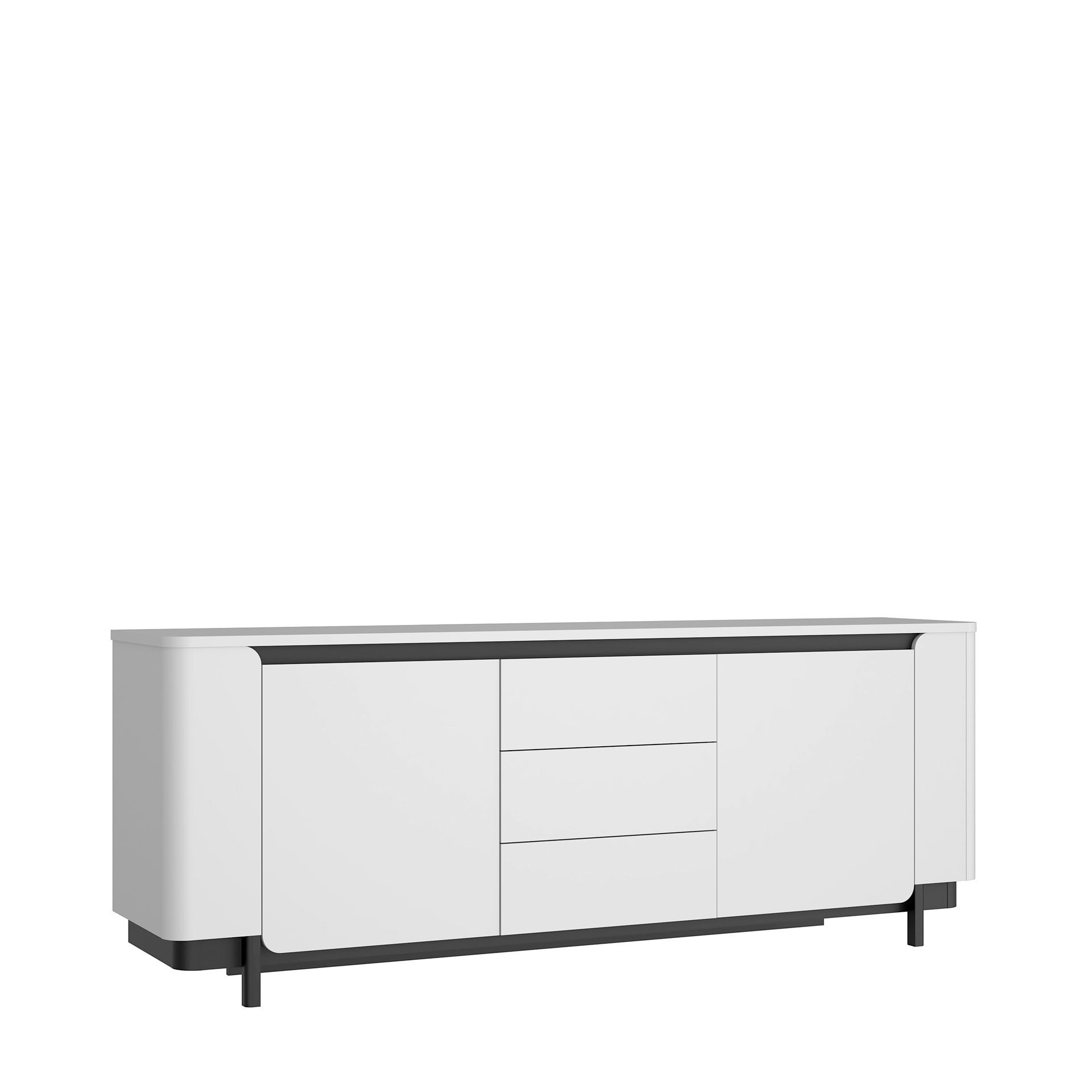 Sideboard VODOL 205x78 cm Sand/Schwarz