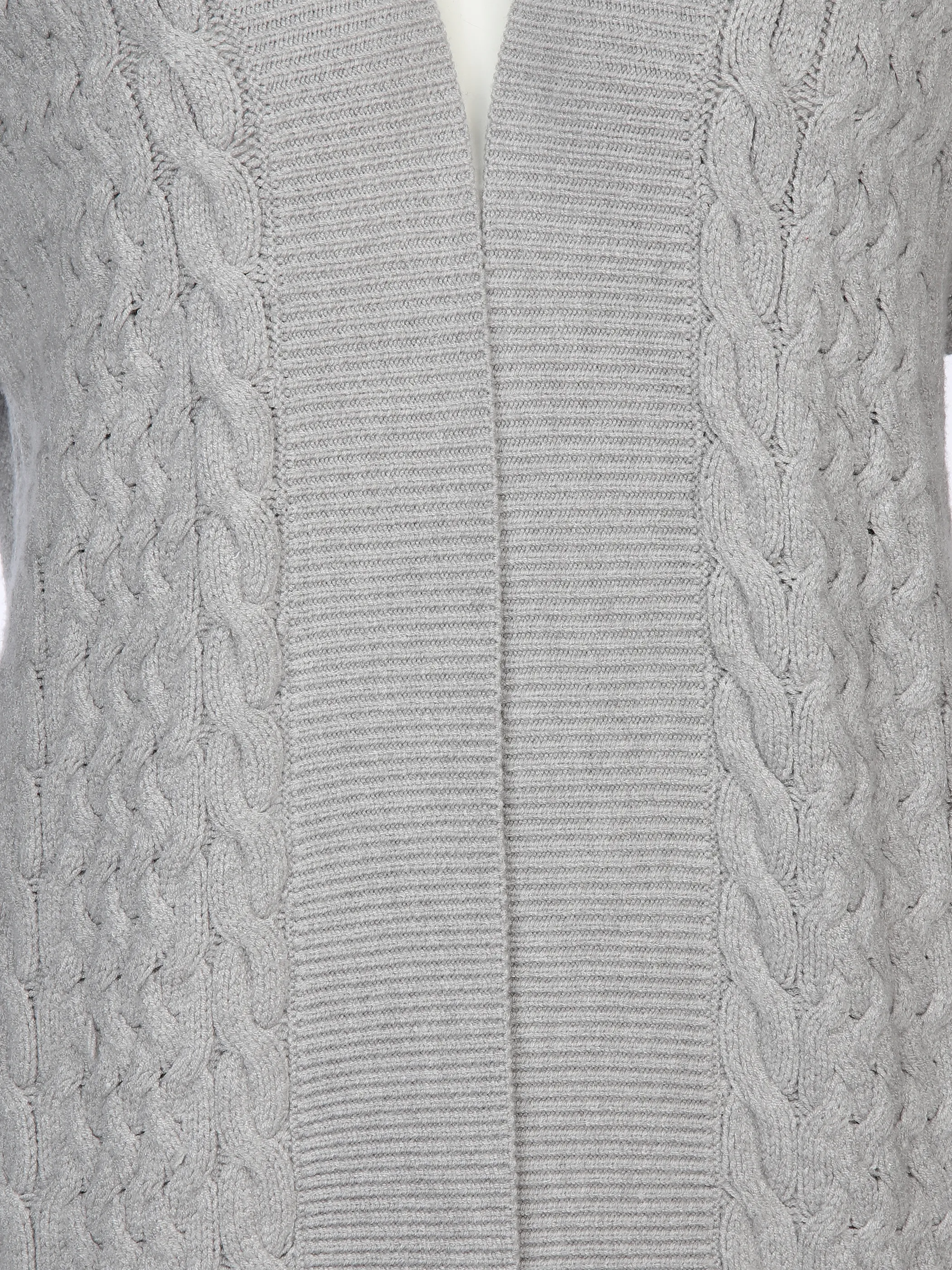 Damen Longcardigan mit Zopfmuster