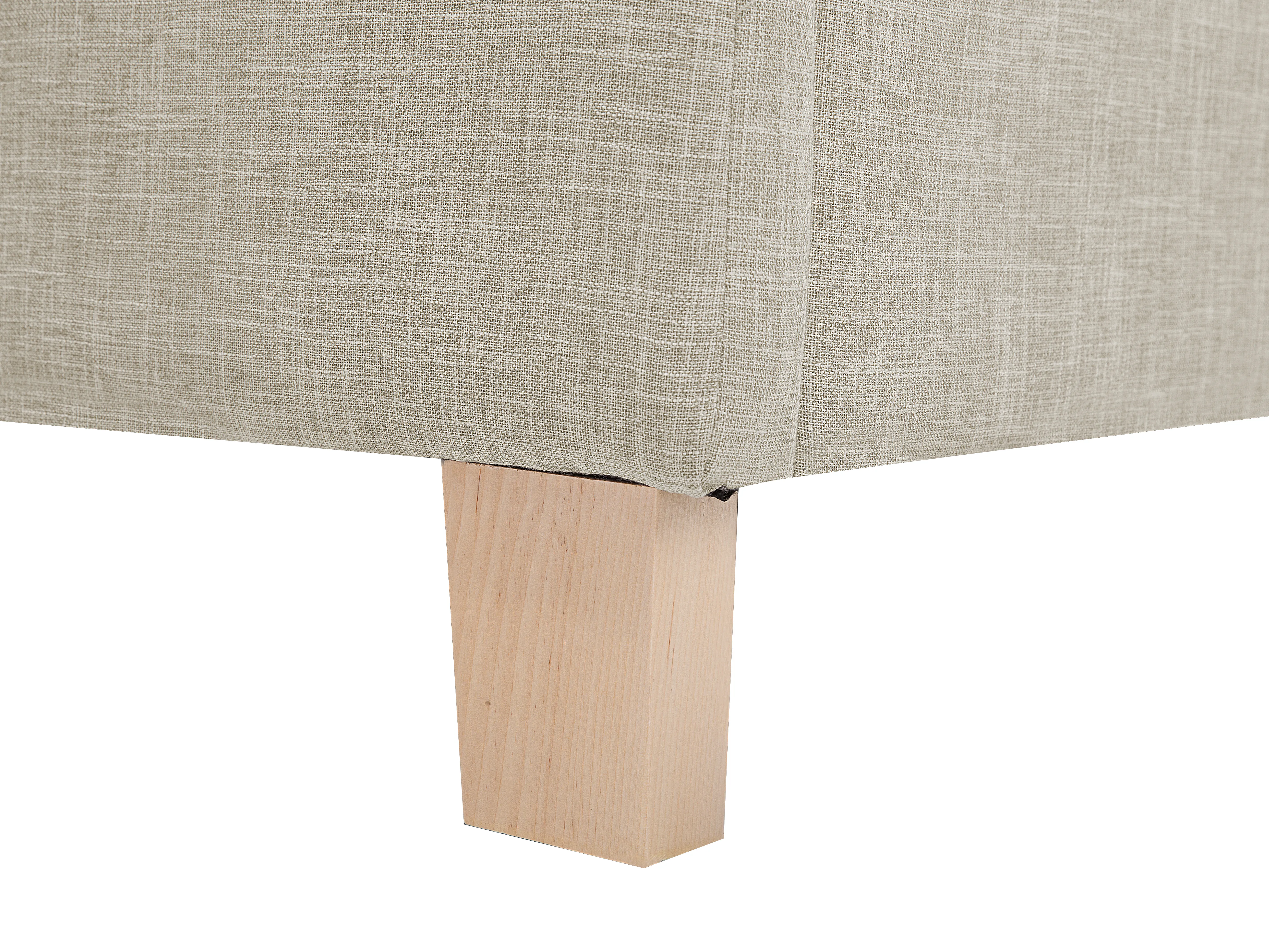 Bed Stof SENNEZ 140 x 200 cm Beige
