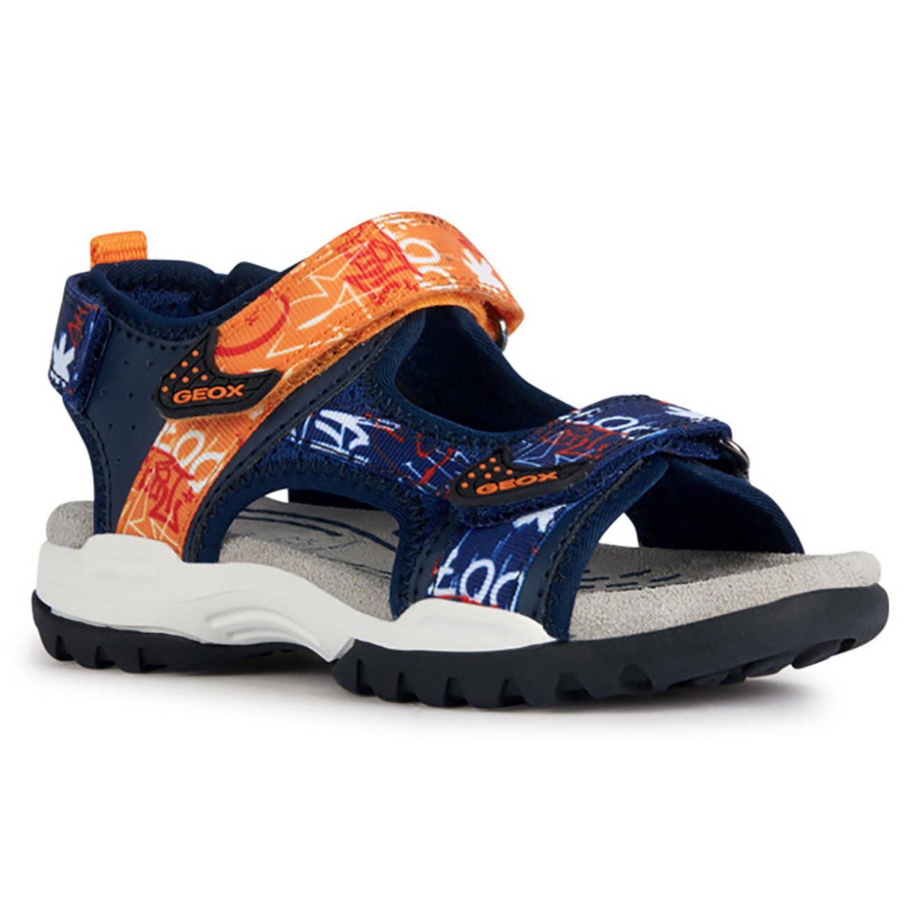 Geox Sandales Borealis bleu royal/orange