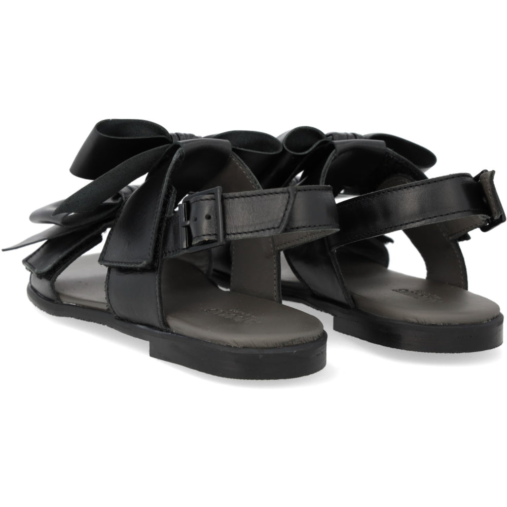 Køb Angulus Black Sandal Med Sløjfe, Velcro Og Spænde