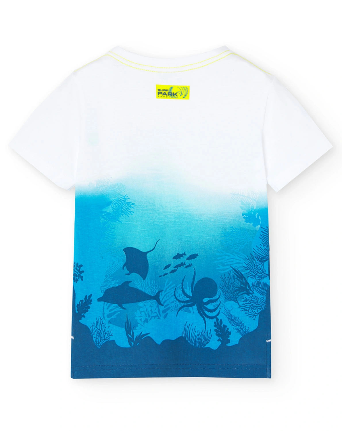 T-Shirt UNDERWATER in weiß/blau