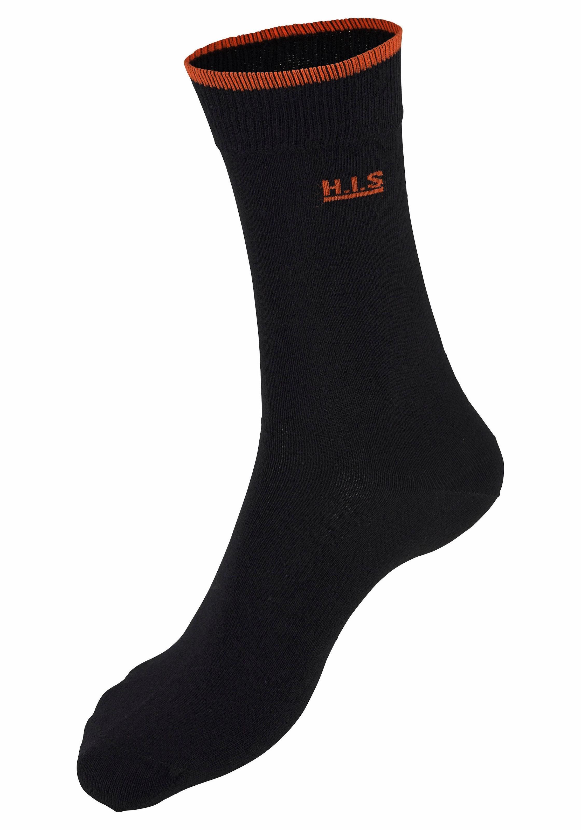 H.I.S Socken Packung, 7 Stk. tlg. mit farbigen Bündchen