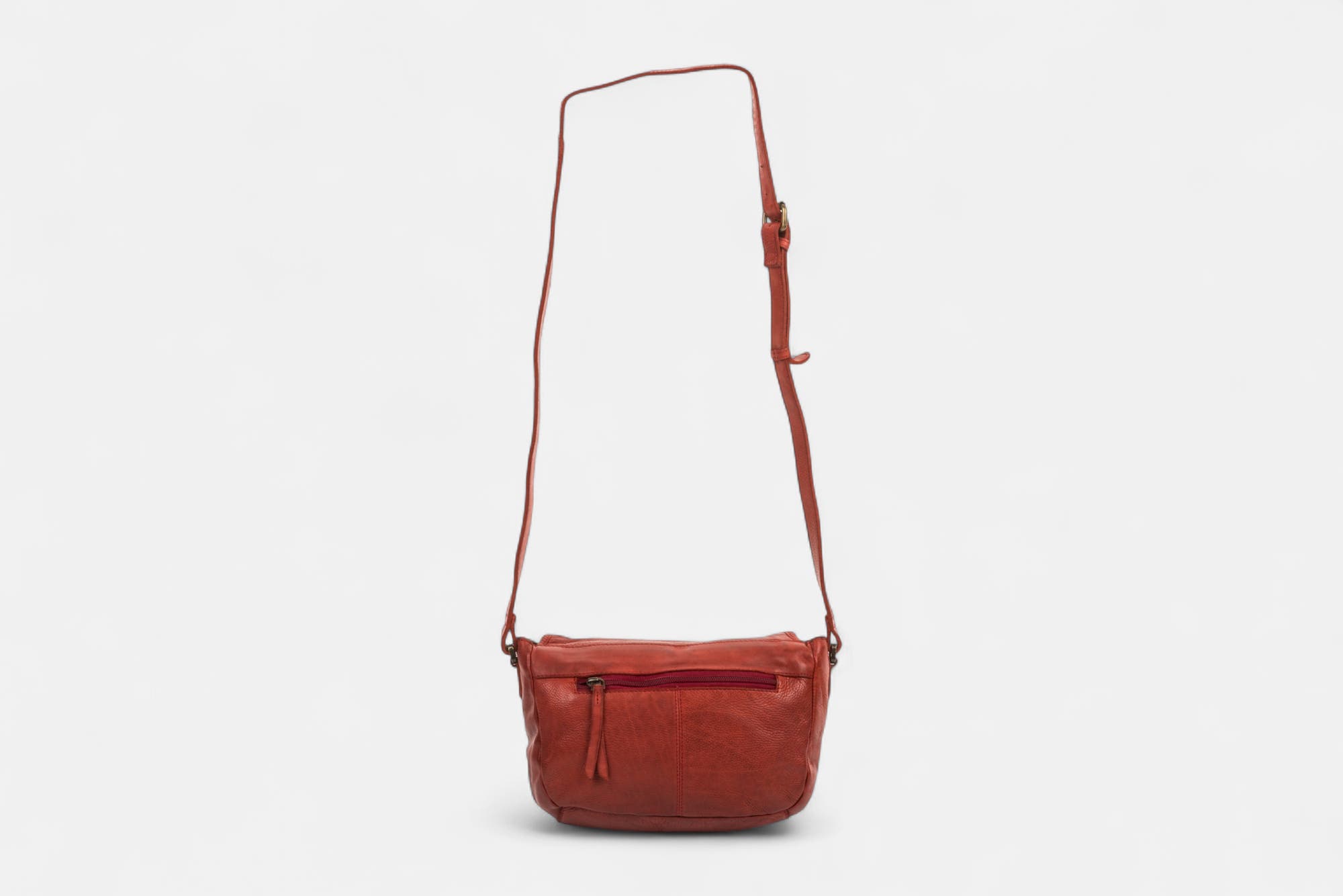 Sac bandoulière en cuir rouge