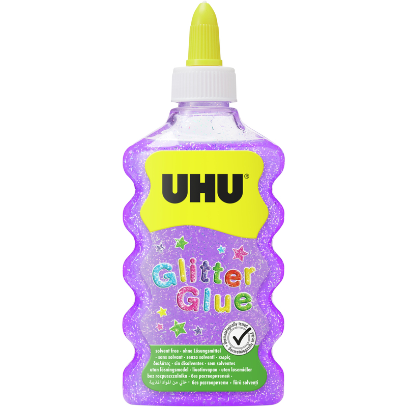 UHU Glitter Glue Maxi, 185 g, lila
