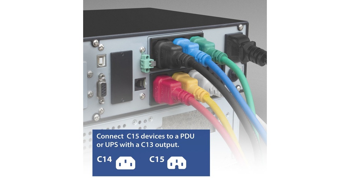 ACT ConnectivityNetsnoer C14 - C15 zwart 1,2 m kabel  (Zwart)