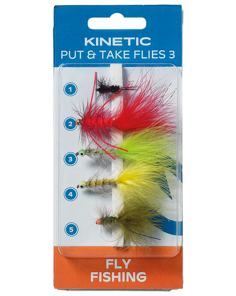 Kinetic Put & Take flies 3 5-pak