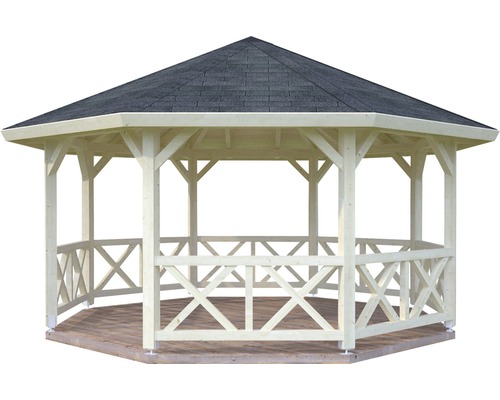 Palmako Bessie paviljoen met leuning, 465 x 465 cm, naturel