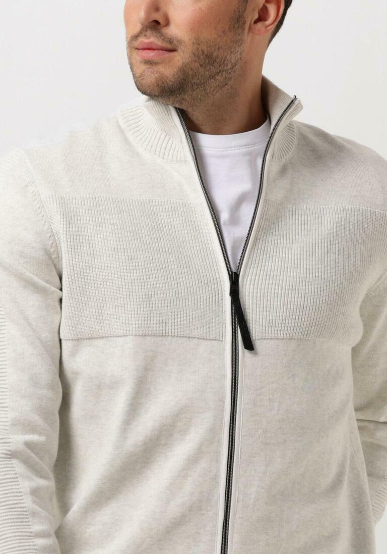 VANGUARD witte vanguard vest zip jacket cotton melange
