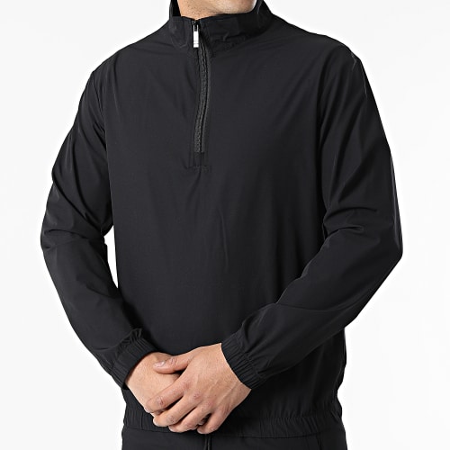 Ensemble De Survetement Veste Col Zippé Pantalon Jogging Noir