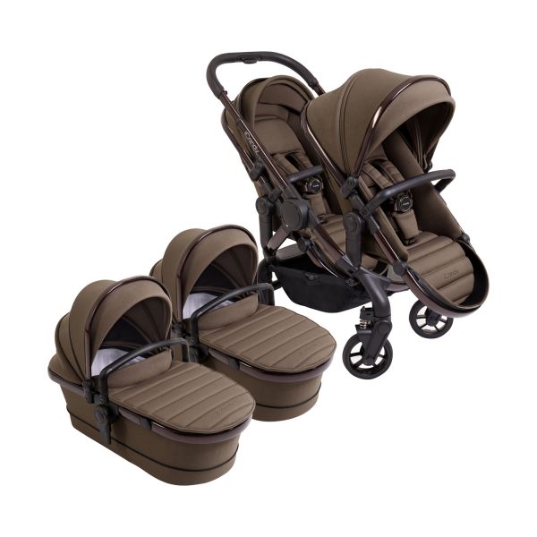 ICandy Peach 7 Twin Kinderwagen - Essentiel Bundel - Cookie