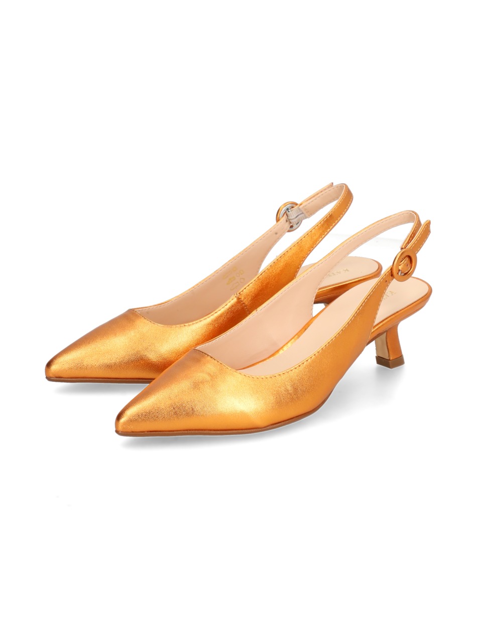 Glattleder Slingpumps