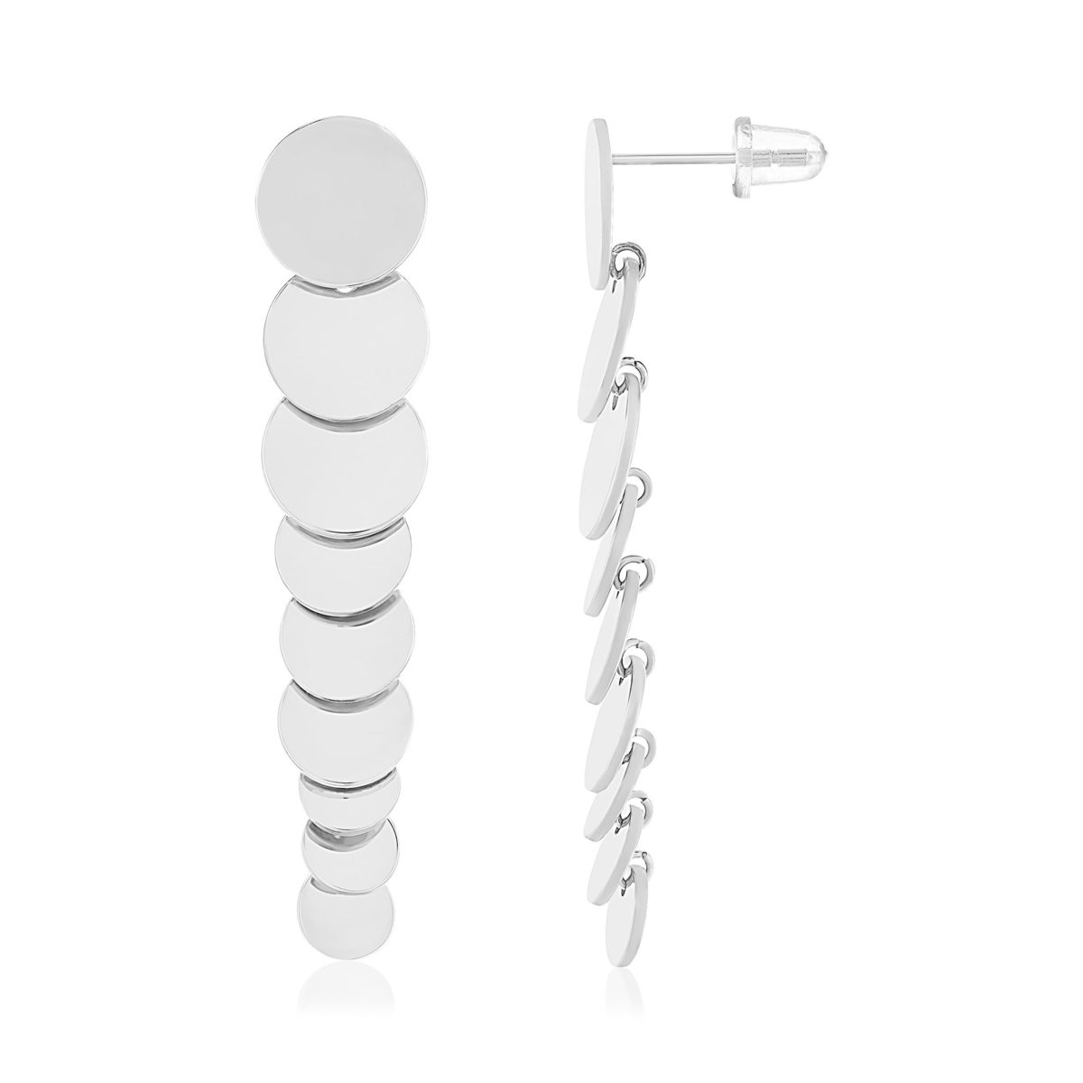 Boucles d'oreilles acier pendantes