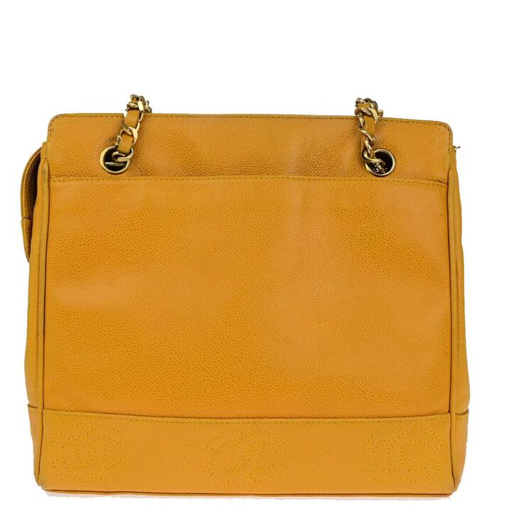 Chanel Vintage Chanel Shoulder Bag Yellow