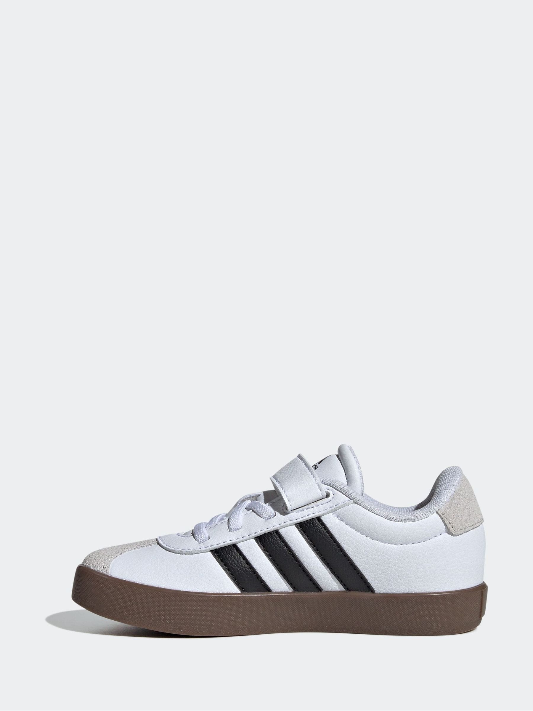 Wit/zwart - adidas Vl Court 3.0 Hook and Loop sneakers voor kinderen