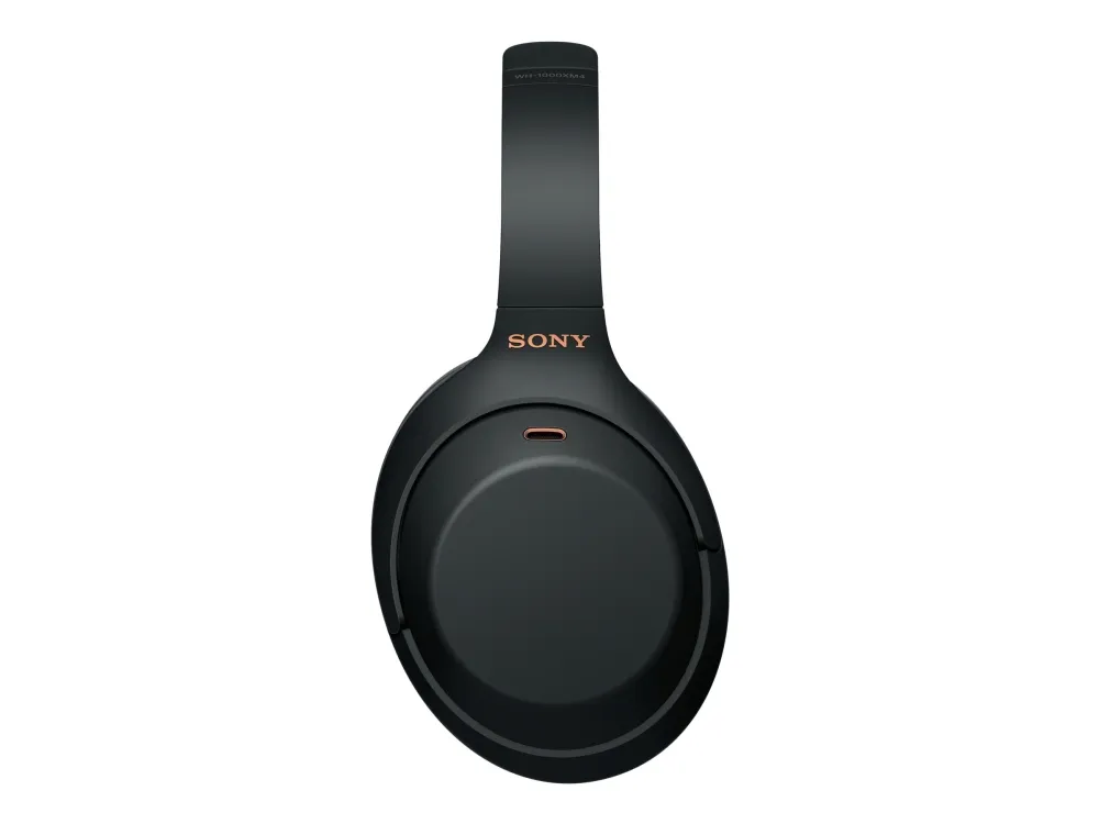 Sony WH-1000XM4 - Hovedtelefoner med mik. - fuld størrelse - Bluetooth - trådløs, kablet - NFC - aktiv støjfjerning - 3,5 mm jackstik - sort